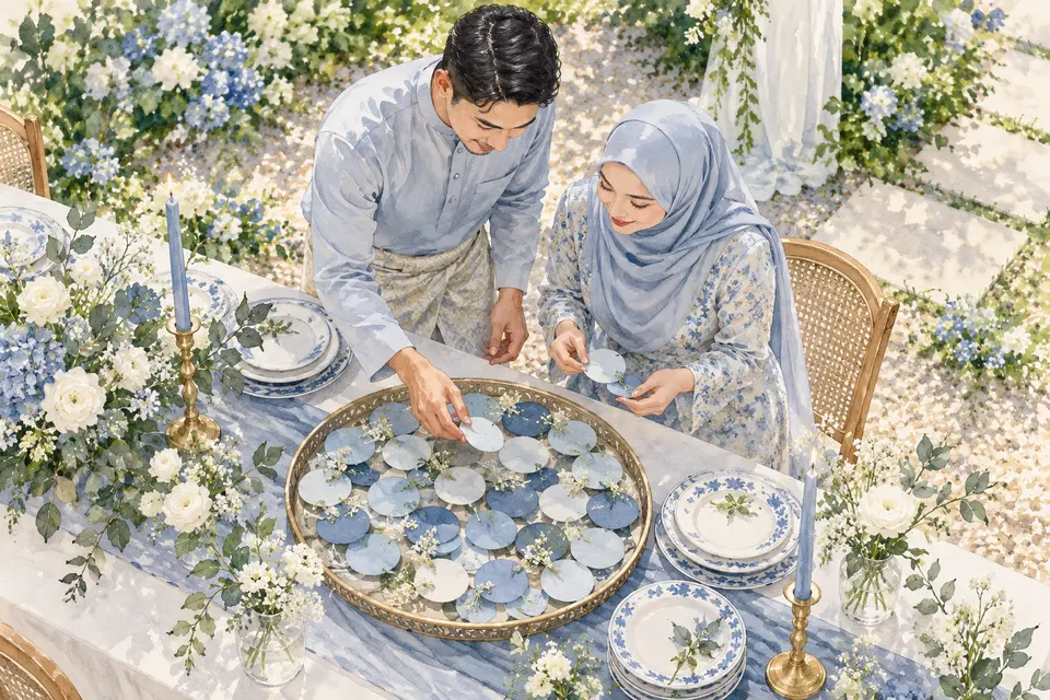 Susunan tempat duduk dan rancangan tetamu majlis.