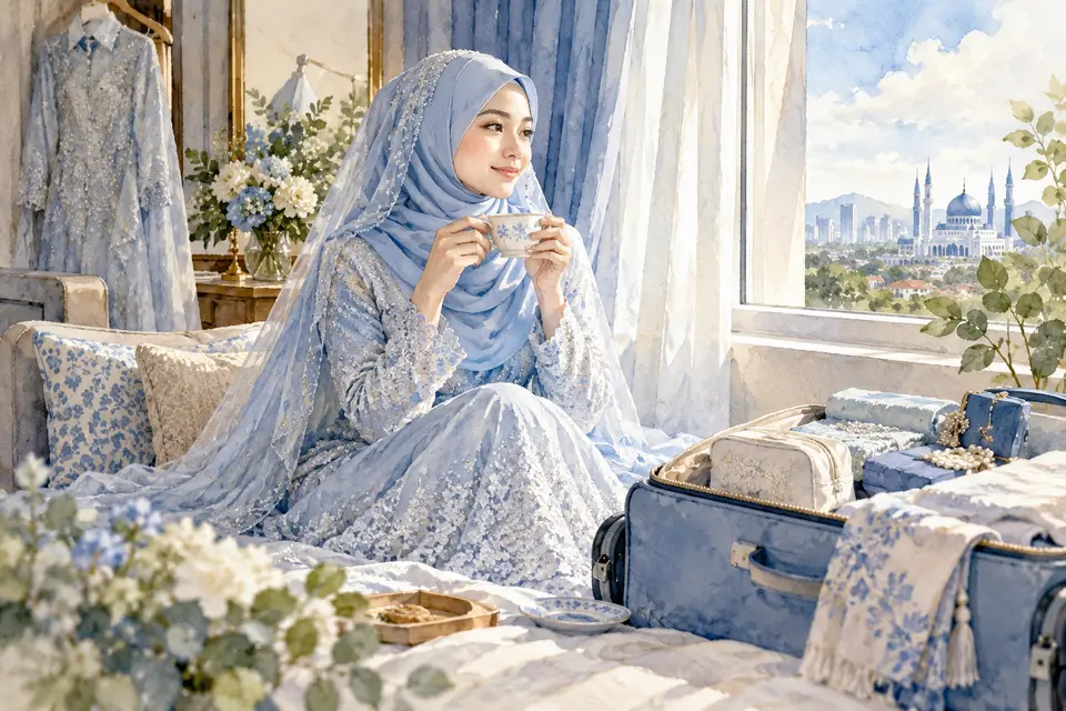 Bakal pengantin berehat sebelum minggu pernikahan.