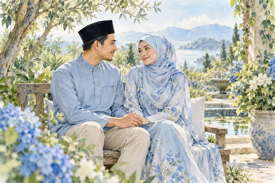 Pasangan membina kepercayaan melalui perbualan peribadi.