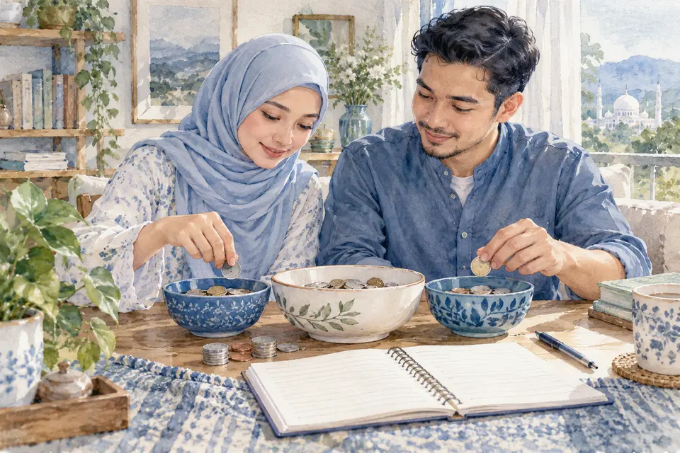 Dua tabung individu dan satu tabung bersama.